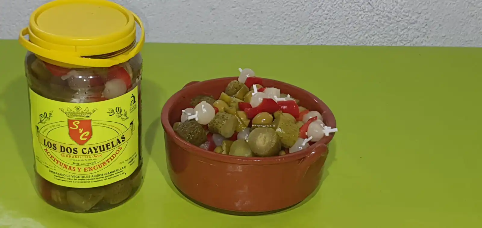 Banderillas con aceitunas Las Dos Cayuelas de Avila Auténtica