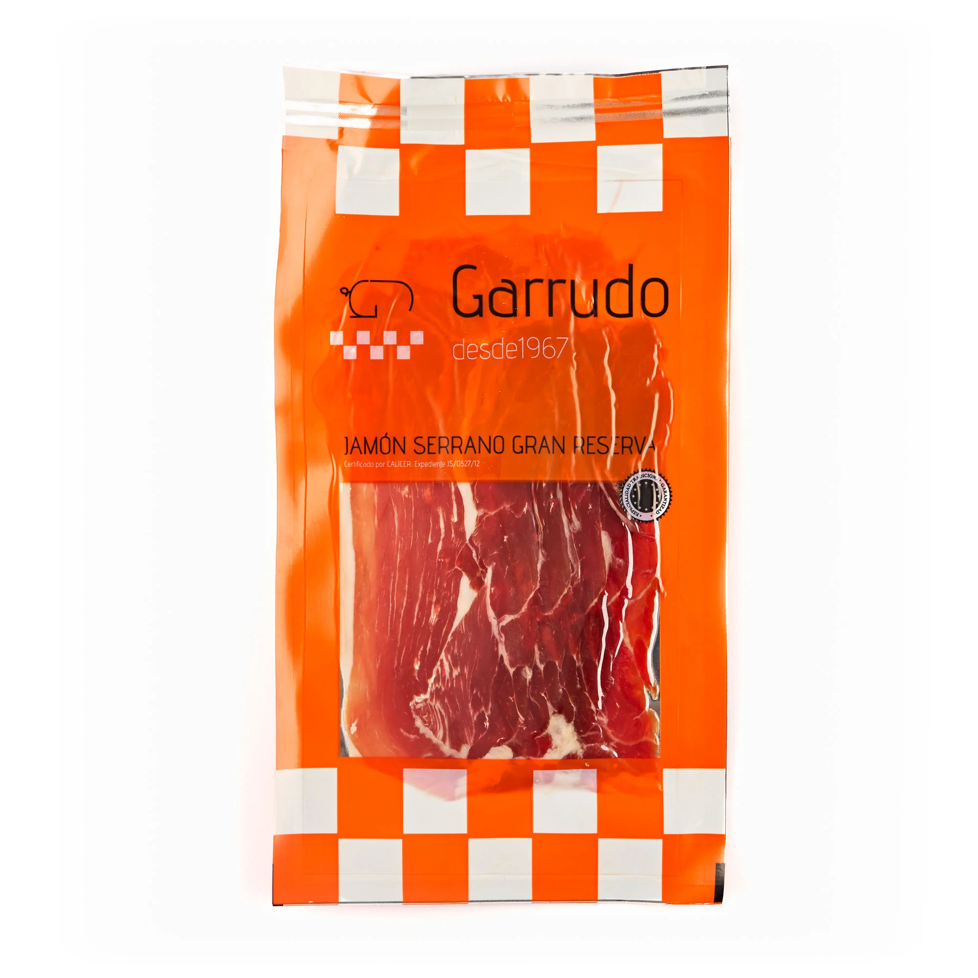 Envase de jamón serrano Gran Reserva de Embutidos y Jamones Garrudo Benito