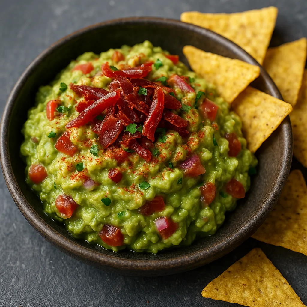 Receta de salsa de guacamole con jamón