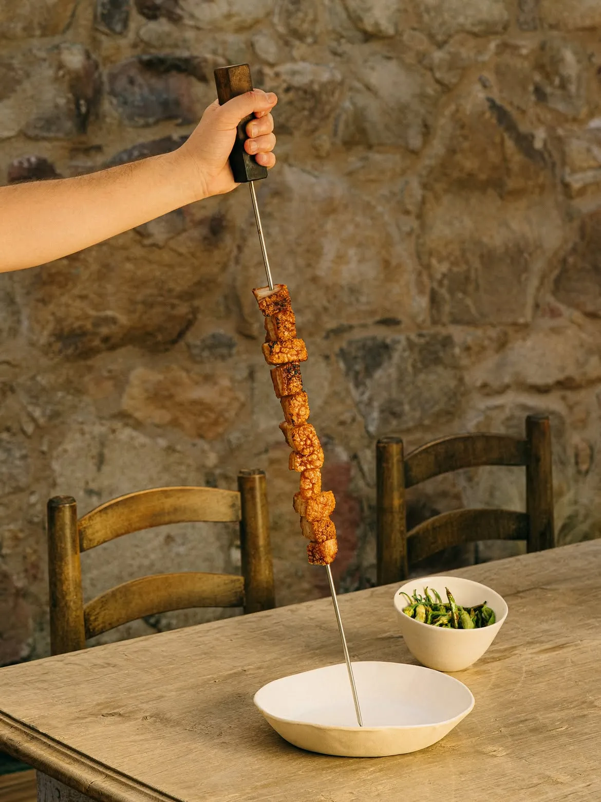 Pincho carne en Caleña Restaurante en Ávila